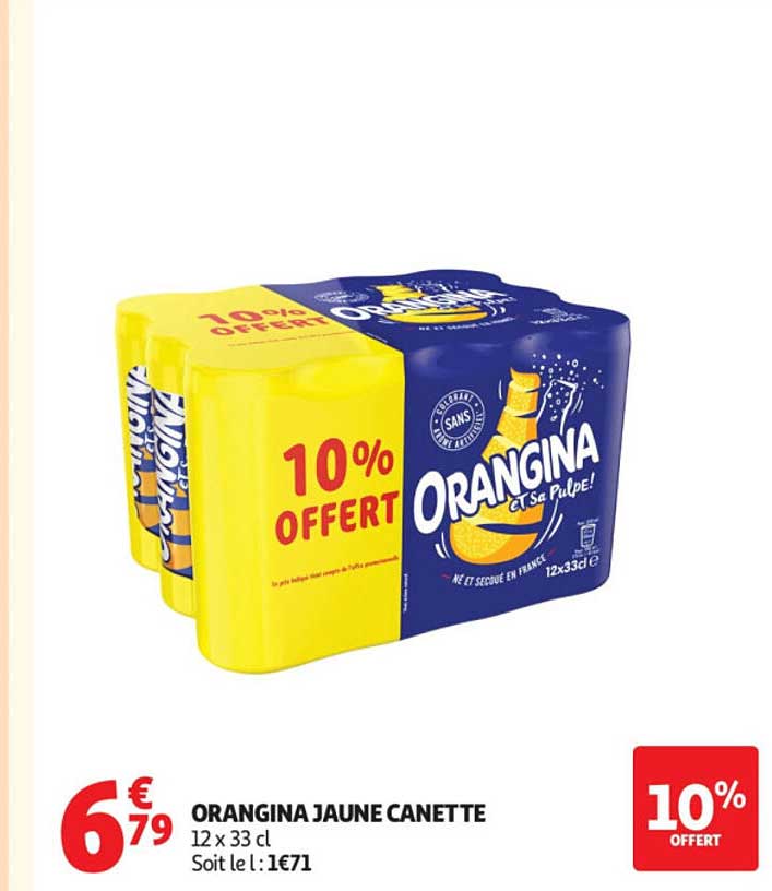 ORANGINA JAUNE CANETTE
