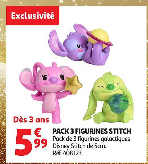 PACK 3 FIGURINES STITCH
