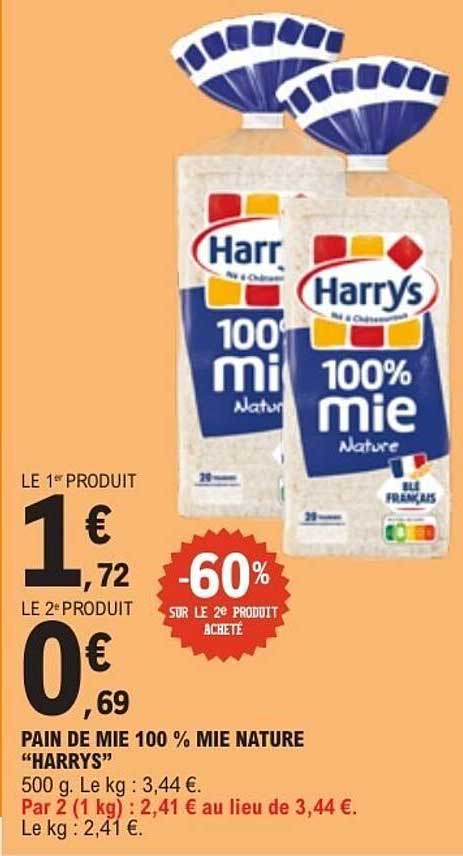 PAIN DE MIE 100 % MIE NATURE “HARRYS”