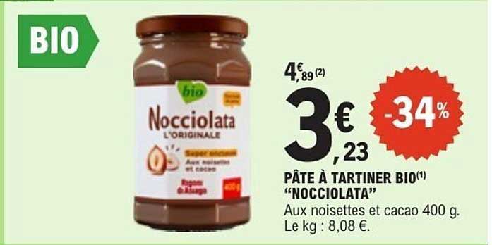 PÂTE À TARTINER BIO “NOCCIOVALTA”