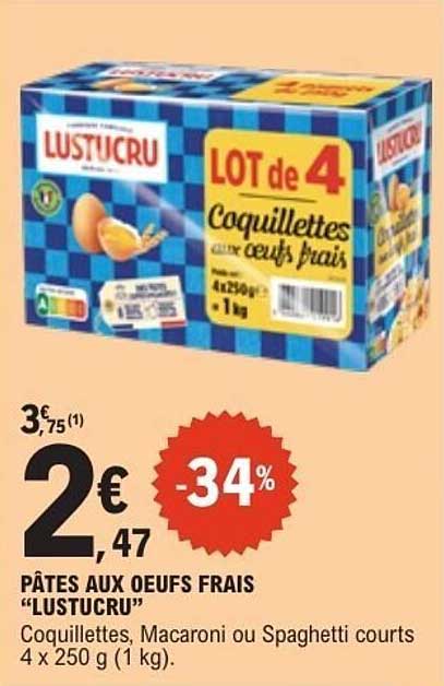 PÂTES AUX OEUFS FRAIS "LUSTUCRU"