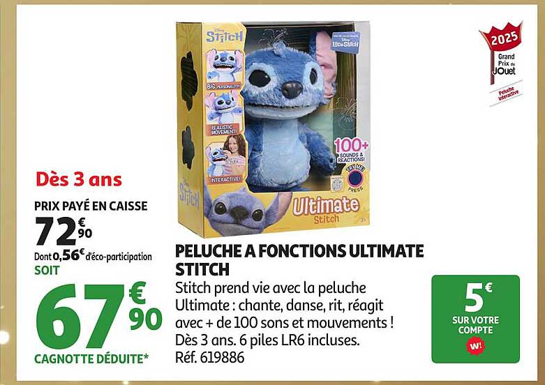 PELUCHE A FONCTIONS ULTIMATE STITCH