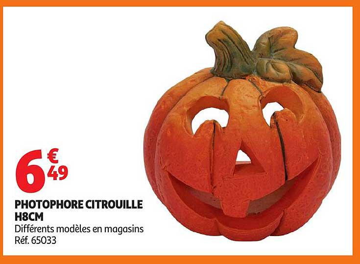 PHOTOPHORE CITROUILLE H8CM