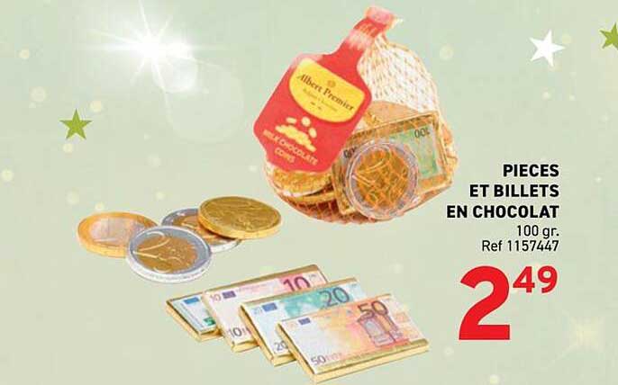PIECES ET BILLETS EN CHOCOLAT