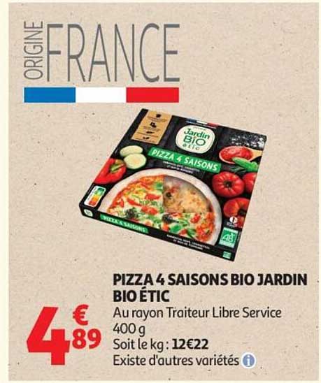 PIZZA 4 SAISONS BIO JARDIN BIO ÉTIC
