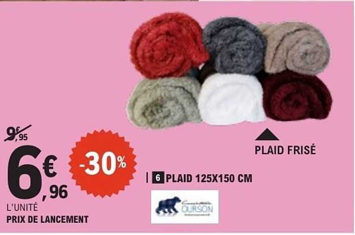 PLAID FRISÉ 125X150 CM -30%