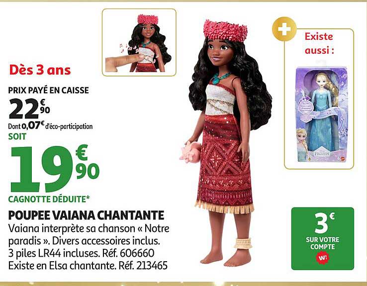 POUPÉE VAÏANA CHANTANTE