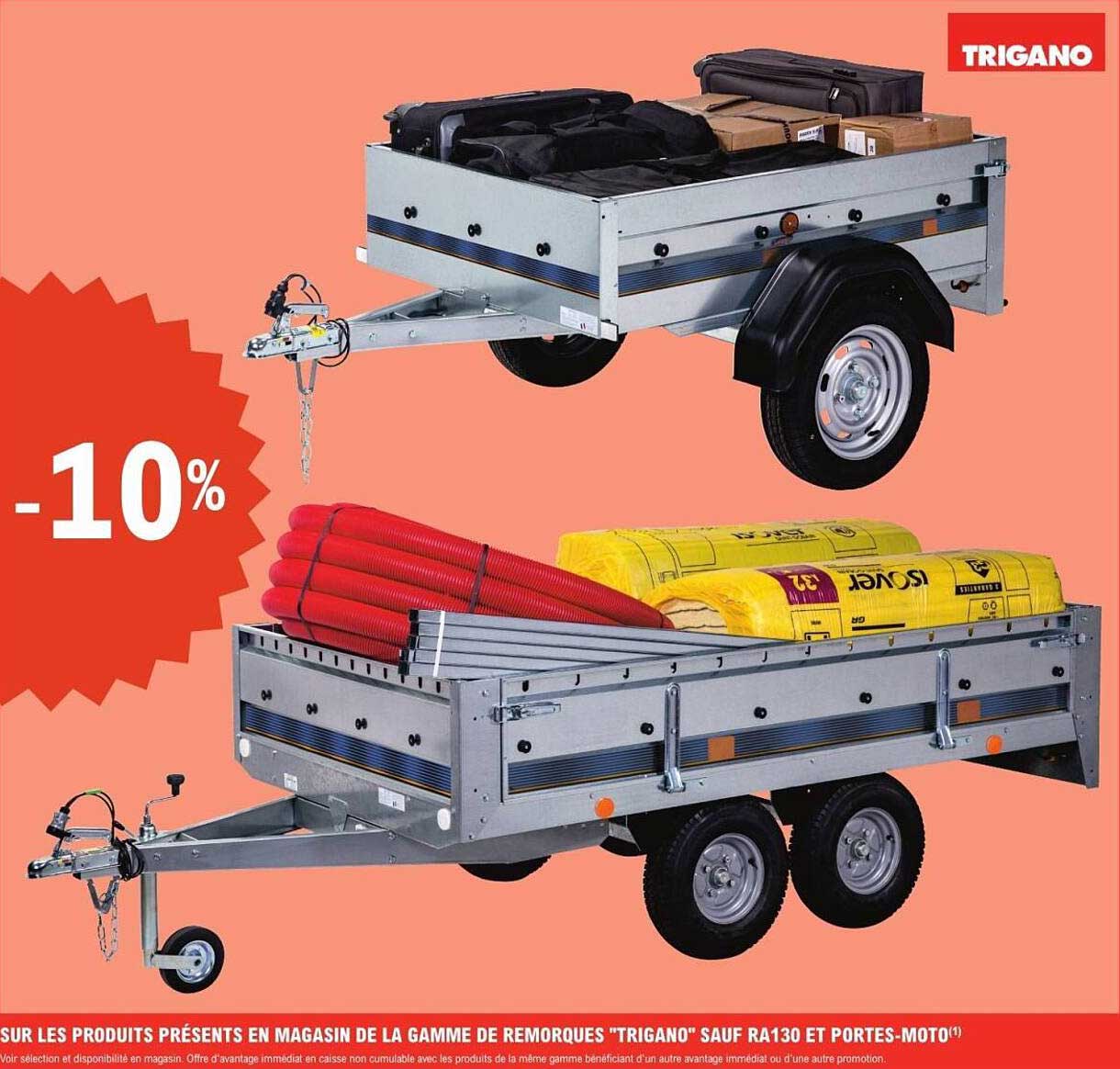 Promotion de 10% sur la gamme de remorques Trigano