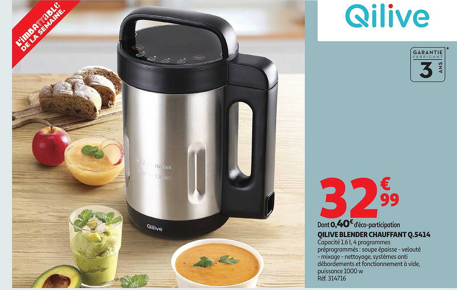 QILIVE BLENDER CHAUFFANT Q.5414