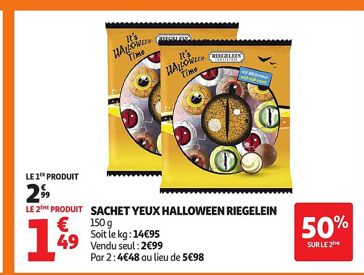 SACHET YEUX HALLOWEEN RIEGELEIN
