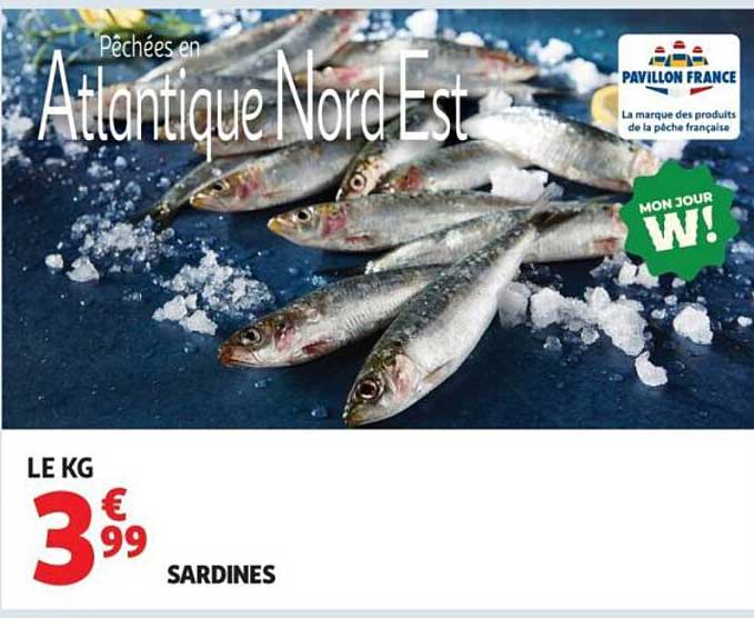 SARDINES Pêchées en Atlantique Nord Est