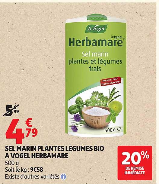 SEL MARIN PLANTES LEGUMES BIO A VOGEL HERBAMARE