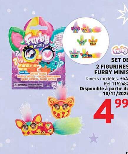 SET DE 2 FIGURINES FURBY MINIS