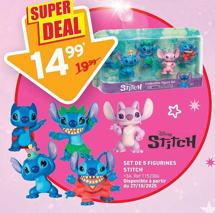 SET DE 5 FIGURINES STITCH