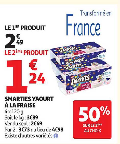 SMARTIES YAOURT À LA FRAISE