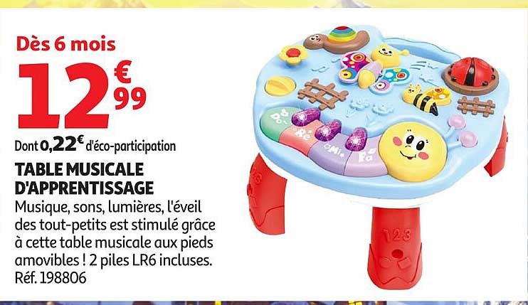 TABLE MUSICALE D'APPRENTISSAGE