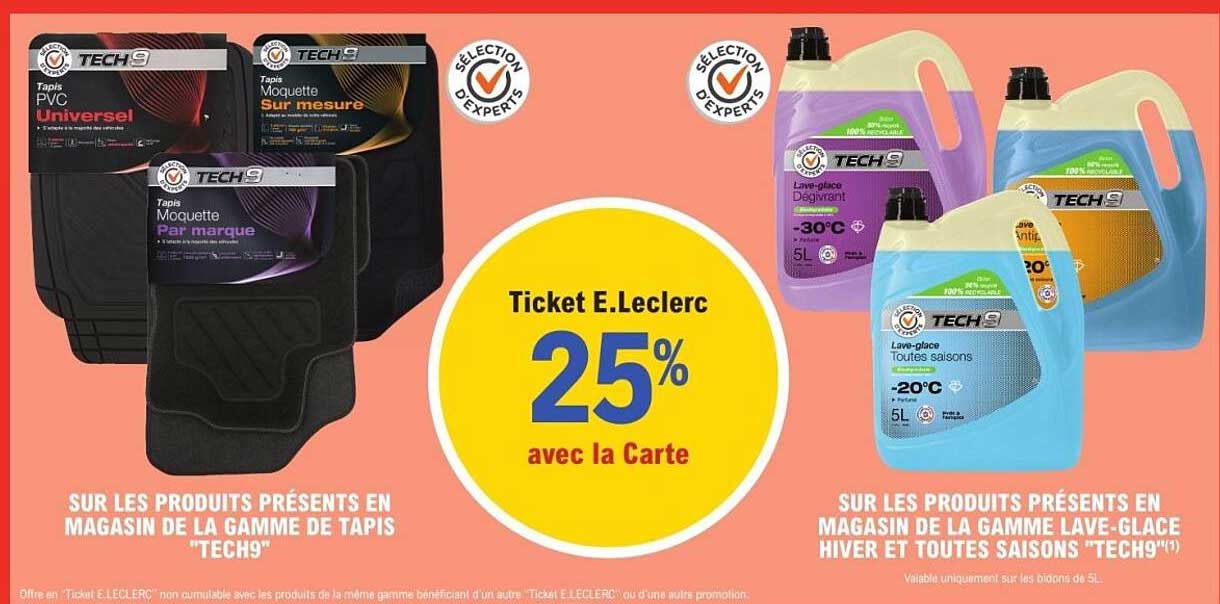 Ticket E.Leclerc 25% avec la Carte