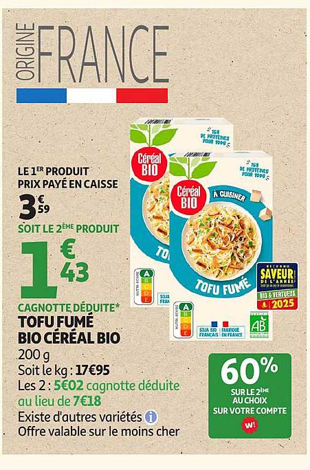 TOFU FUMÉ BIO CÉRAL BIO