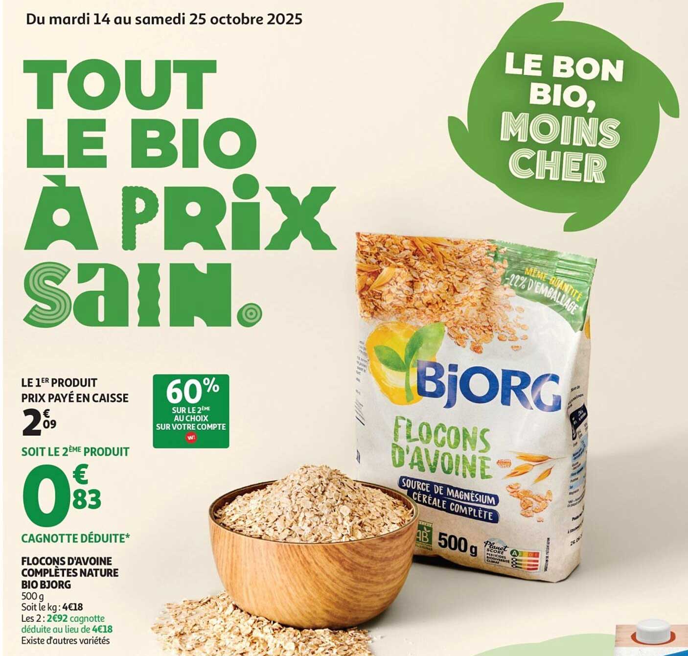 TOUT LE BIO À PRIX SAIN.