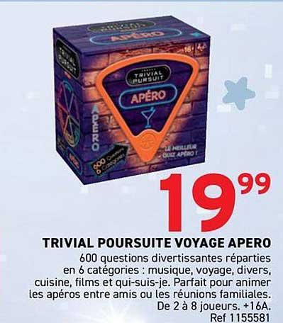 TRIVIAL POURSUITE VOYAGE APERO