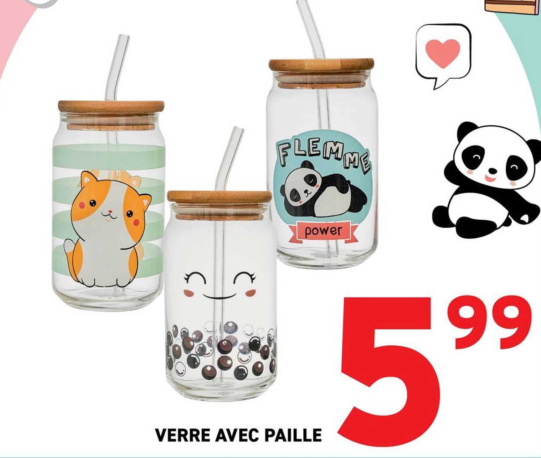 VERRE AVEC PAILLE