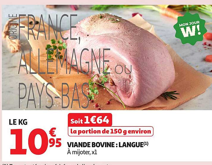 VIANDE BOVINE : LANGUE