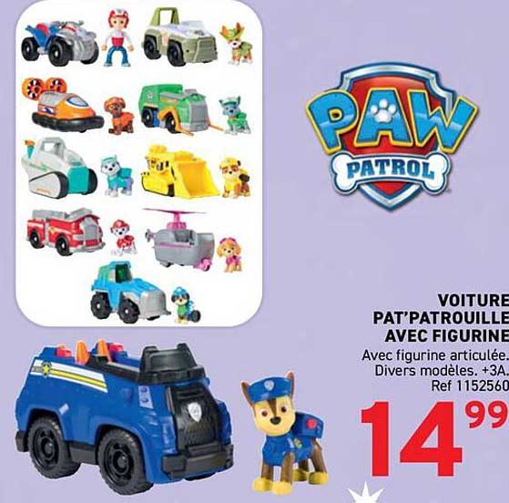 VOITURE PAT'PATROUILLE AVEC FIGURINE