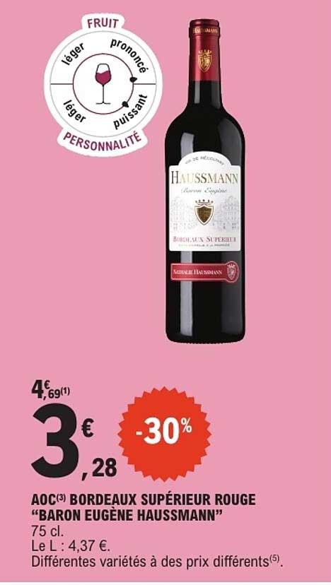 AOC BORDEAUX SUPÉRIEUR ROUGE “BARON EUGÈNE HAUSSMANN”