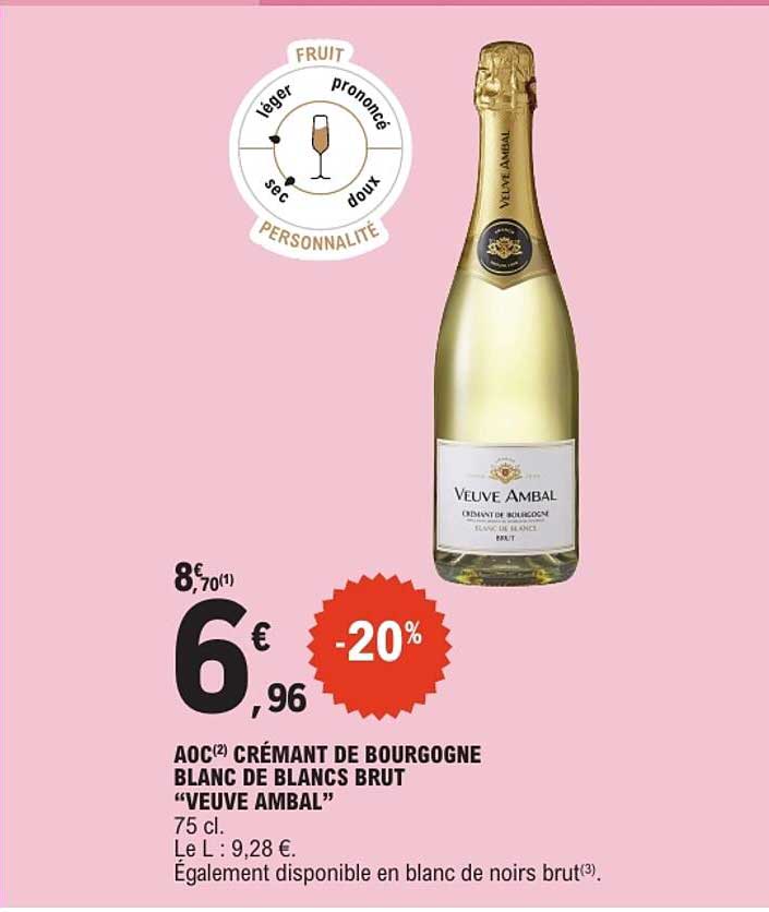 AOC CRÉMANT DE BOURGOGNE BLANC DE BLANCS BRUT “VEUVE AMBAL”