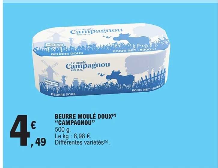 BEURRE MOULÉ DOUX “CAMPAGNOU”