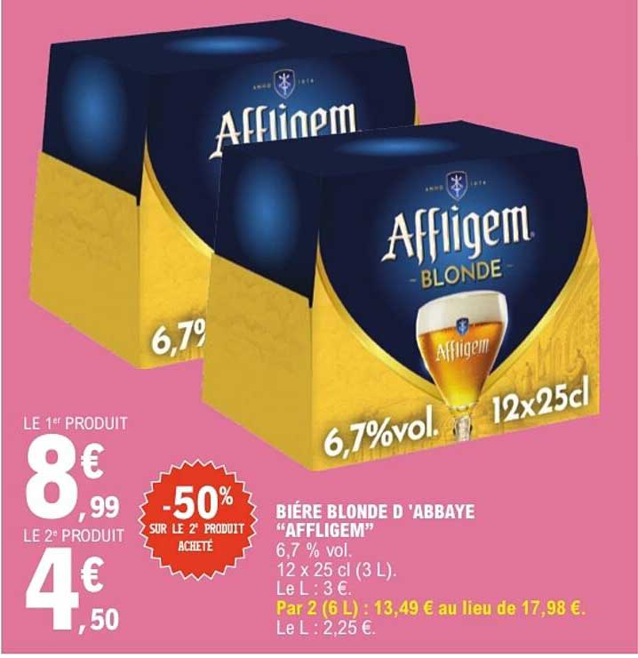 BIÈRE BLONDE D'ABBAYE “AFFLIGEM”