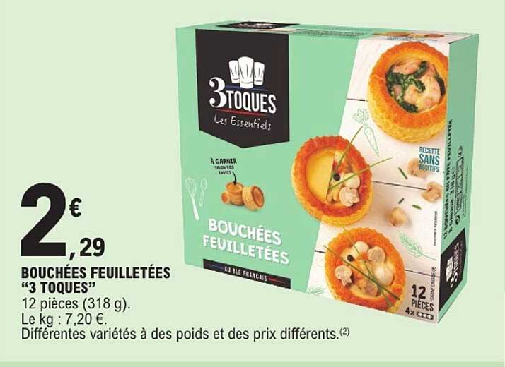 BOUCHÉES FEUILLETÉES “3 TOQUES”