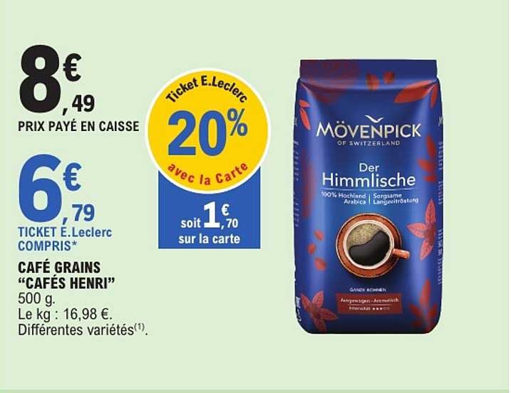 CAFÉ GRAINS “CAFÉS HENRI”