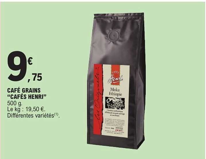 CAFÉ GRAINS “CAFÉS HENRI”