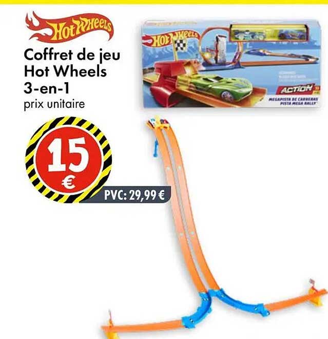 Coffret de jeu Hot Wheels 3-en-1