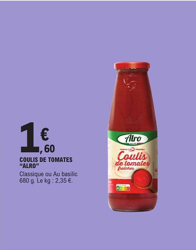 COULIS DE TOMATES "ALRO"