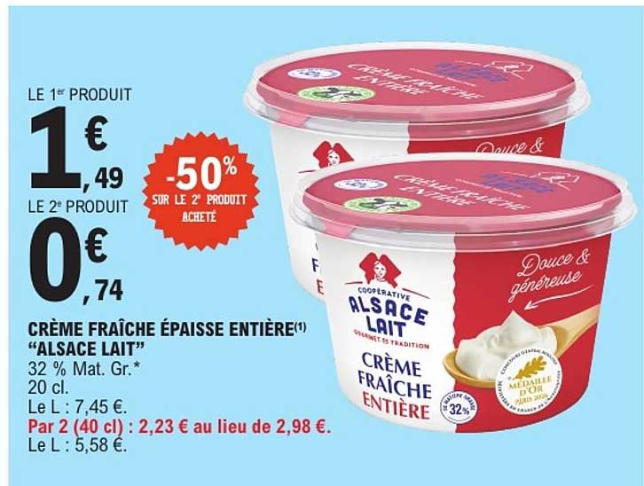 CRÈME FRAÎCHE ÉPAISSE ENTIÈRE "ALSACE LAIT"
