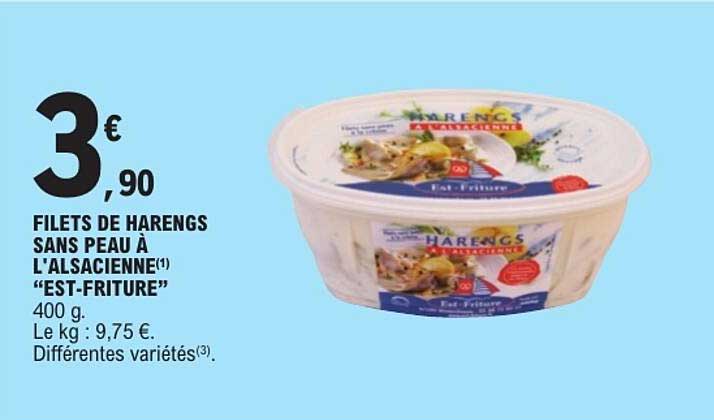 FILETS DE HARENGS SANS PEAU À L'ALSACIENNE “EST-FRITURE”