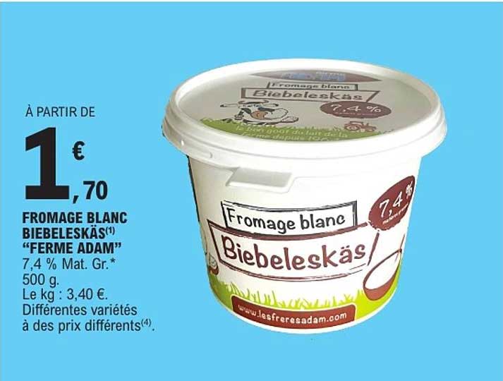 FROMAGE BLANC BIEBELESKÄS “FERME ADAM”