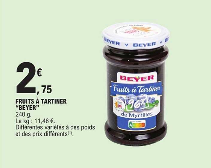 FRUITS À TARTINER “BEYER”