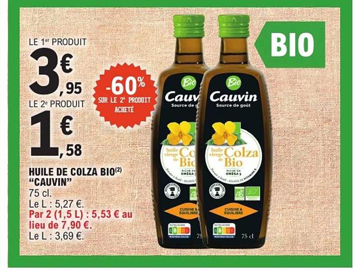 HUILE DE COLZA BIO “CAUVIN”
