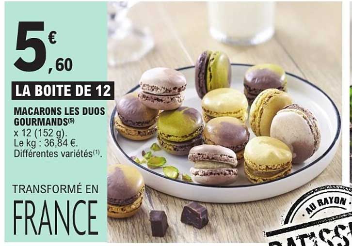 LA BOITE DE 12 MACARONS LES DUOS GOURMANDS