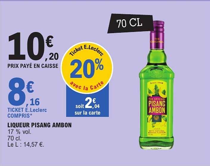 LIQUEUR PISANG AMBON 17 % vol. 70 cl.
