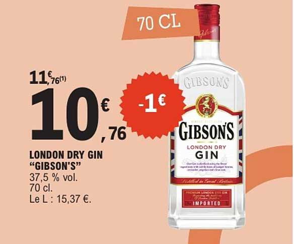 LONDON DRY GIN “GIBSON'S”