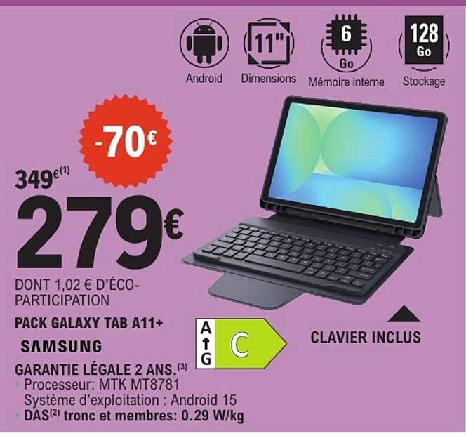 PACK GALAXY TAB A11+ SAMSUNG