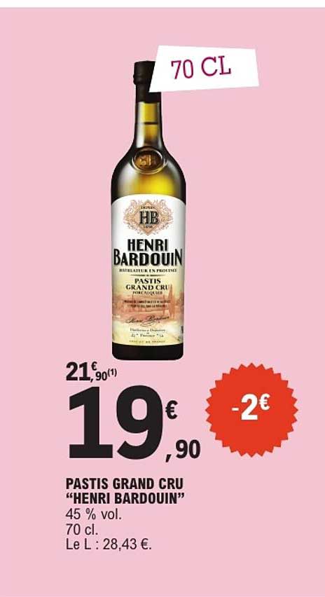 PASTIS GRAND CRU "HENRI BARDOUIN"