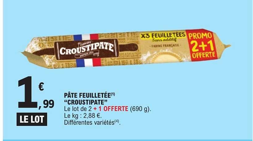 PÂTE FEUILLETÉE “CROUSTIPATE”