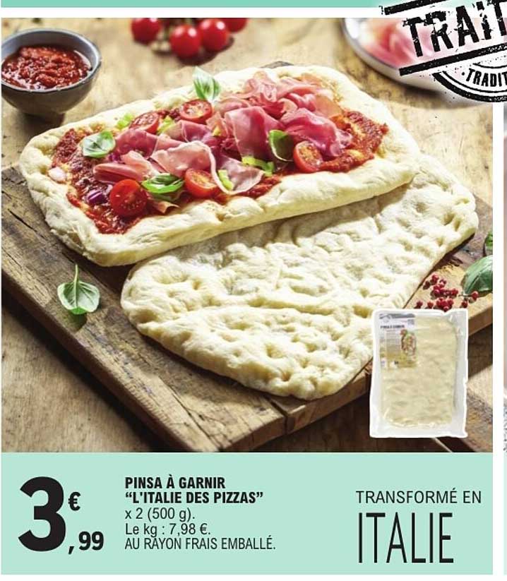 PINSA À GARNIR “L’ITALIE DES PIZZAS” x 2 (500 g)