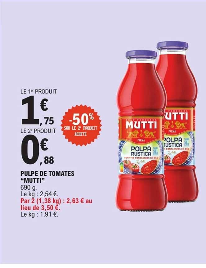 PULPE DE TOMATES "MUTTI"