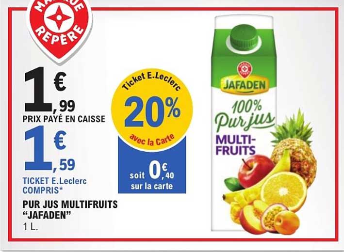PUR JUS MULTIFRUITS “JAFADEN” 1 L.